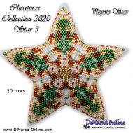 Tutorial 20 rows - Christmas Collection 2020 Star 3 - 3D Peyote Star + Basic Tutorial (download link per e-mail)