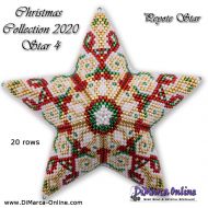 Tutorial 20 rows - Christmas Collection 2020 Star 4 - 3D Peyote Star + Basic Tutorial (download link per e-mail)