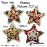 Tutorial 10 rows - Christmas Collection 2020 Minis x 4 - 3D Peyote Star + Basic Tutorial (download link per e-mail)