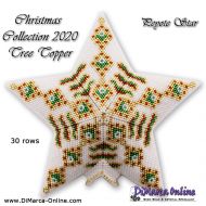 Tutorial 30 rows - Christmas Collection 2020 Tree Topper 3D Peyote Star + Basic Tutorial (download link per e-mail)