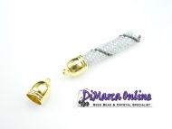 End Caps/Cord Ends Bell 8 mm inside diameter Gold