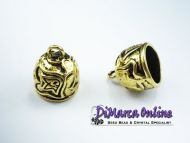 End Caps/Cord Ends Tibetan 12 mm inside diameter Antique Gold