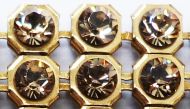 40001 Light Colorado Topaz in Gold HF (Vintage Setting) Crystal Mesh Swarovski