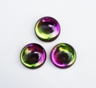 CabR-95000 Magic Orchid Iris 24 mm Round Cabochon Glass