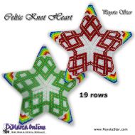 Tutorial 19 rows - Celtic Knot Heart 3D Peyote Star + Basic Tutorial Little 3D Peyote Star (download link per e-mail)