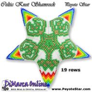 Tutorial 19 rows - Celtic Knot Shamrock 3D Peyote Star + Basic Tutorial Little 3D Peyote Star (download link per e-mail)