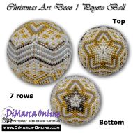Tutorial 07 rows - Christmas Art Deco 1 Peyote Ball incl. Basic Tutorial (download link per e-mail)