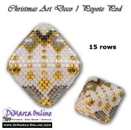 Tutorial 15 rows - Christmas Art Deco 1 - 3D Peyote Pod + Basic Tutorial (download link per e-mail)