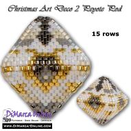 Tutorial 15 rows - Christmas Art Deco 2 - 3D Peyote Pod + Basic Tutorial (download link per e-mail)