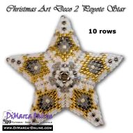 Tutorial 10 rows - Christmas Art Deco 2 - 3D Peyote Star + Basic Tutorial (download link per e-mail)
