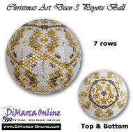Tutorial 07 rows - Christmas Art Deco 3 Peyote Ball incl. Basic Tutorial (download link per e-mail)