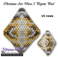 Tutorial 15 rows - Christmas Art Deco 3 - 3D Peyote Pod + Basic Tutorial (download link per e-mail)