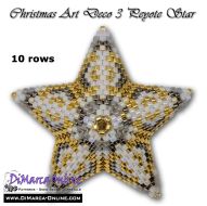 Tutorial 10 rows - Christmas Art Deco 3 - 3D Peyote Star + Basic Tutorial (download link per e-mail)