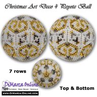 Tutorial 07 rows - Christmas Art Deco 4 Peyote Ball incl. Basic Tutorial (download link per e-mail)