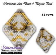 Tutorial 15 rows - Christmas Art Deco 4 - 3D Peyote Pod + Basic Tutorial (download link per e-mail)