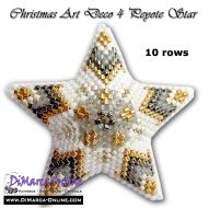 Tutorial 10 rows - Christmas Art Deco 4 - 3D Peyote Star + Basic Tutorial (download link per e-mail)
