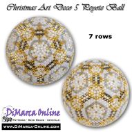 Tutorial 07 rows - Christmas Art Deco 5 Peyote Ball incl. Basic Tutorial (download link per e-mail)