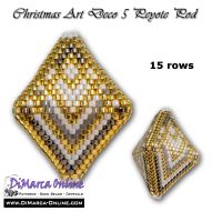 Tutorial 15 rows - Christmas Art Deco 5 - 3D Peyote Pod + Basic Tutorial (download link per e-mail)