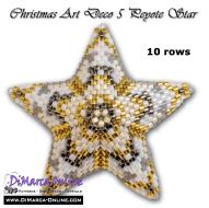 Tutorial 10 rows - Christmas Art Deco 5 - 3D Peyote Star + Basic Tutorial (download link per e-mail)