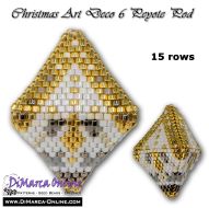 Tutorial 15 rows - Christmas Art Deco 6 - 3D Peyote Pod + Basic Tutorial (download link per e-mail)