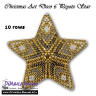 Tutorial 10 rows - Christmas Art Deco 6 - 3D Peyote Star + Basic Tutorial (download link per e-mail)