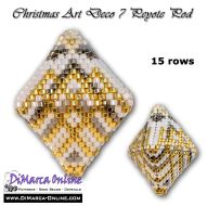 Tutorial 15 rows - Christmas Art Deco 7 - 3D Peyote Pod + Basic Tutorial (download link per e-mail)