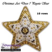 Tutorial 10 rows - Christmas Art Deco 7 - 3D Peyote Star + Basic Tutorial (download link per e-mail)