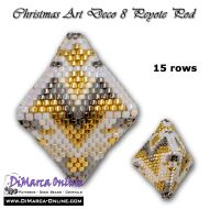 Tutorial 15 rows - Christmas Art Deco 8 - 3D Peyote Pod + Basic Tutorial (download link per e-mail)