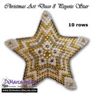 Tutorial 10 rows - Christmas Art Deco 8 - 3D Peyote Star + Basic Tutorial (download link per e-mail)