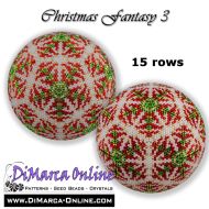 Tutorial 15 rows - Christmas Fantasy 3 Peyote Ball incl. Basic Tutorial (download link per e-mail)