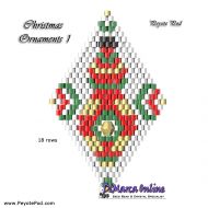 Tutorial 18 rows Christmas Ornament 1 - 3D Peyote Pod + Basic Tutorial (download link per e-mail)