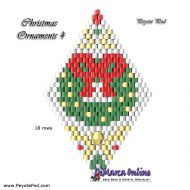 Tutorial 18 rows - Christmas Ornament 4 - 3D Peyote Pod + Basic Tutorial (download link per e-mail)