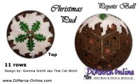 Tutorial 11 rows - Christmas Pud Peyote Ball incl. Basic Tutorial (download link per e-mail)