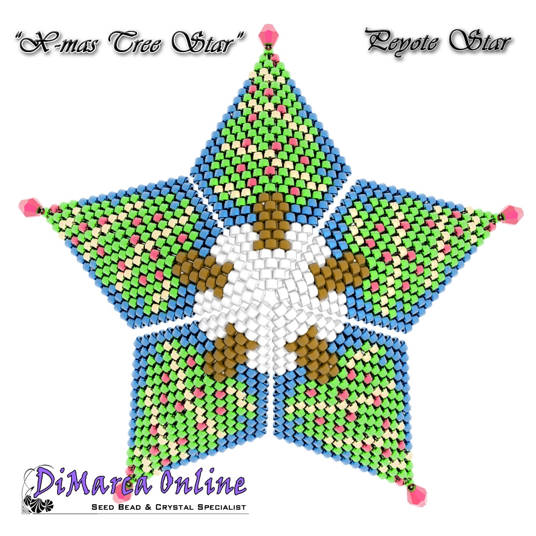 Free Tutorial Christmas Tree 3d Peyote Star Download Link Per E Mail Dimarca Online