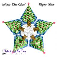 FREE TUTORIAL 15 rows - Christmas Tree 3D Peyote Star (download link per e-mail)