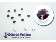 CiS16 Amethyst in Silver Chaton in Setting 3.5 mm SS16 Preciosa - 24 x