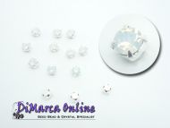 CiS16 White Opal in Silver Chaton in Setting 3.5 mm SS16 Preciosa - 24 x