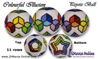 Tutorial 11 rows - Colourful Illusion Peyote Ball incl. Basic Tutorial (download link per e-mail)