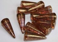 SPK17-00030/15695 Crystal Bronze Lumi Spikes 7x17 mm - 18 x