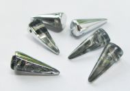 SPK17-00030/27001 Crystal Silver Spikes 7x17 mm - 18 x
