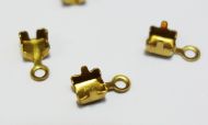Cup Chain End Connector for SS12 - 3 mm Raw Gold - 10 x