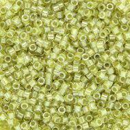 DB0910 Sparkling Yellow Green Lined Crystal Delica 11/0 Miyuki