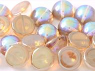 DO-00030/98532 Crystal Rainbow Brown Dome Beads * BUY 1 - GET 1 FREE *