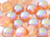 DO-00030/98535 Crystal Rainbow Orange Dome Beads * BUY 1 - GET 1 FREE *