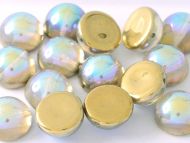 DO-00030/98536 Crystal Rainbow Gold Dome Beads * BUY 1 - GET 1 FREE *