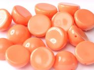 DO-48955 Fiesta Peach Coral Dome Beads * BUY 1 - GET 1 FREE *