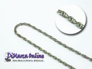 Double Rope Chain 3x2 mm Antique Bronze Plated - 1 meter