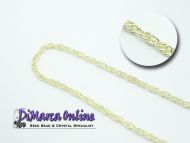 Double Rope Chain 3x2 mm Gold Plated - 1 meter
