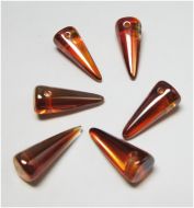 SPK17-00030/29131 Crystal Dark Apricot Spikes 7x17 mm - 18 x