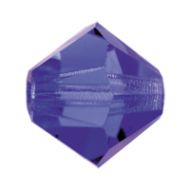 Deep Tanzanite 4 mm Bicone Preciosa - 50 x